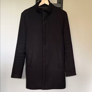 Men's H&M Black Stand-Collar Coat